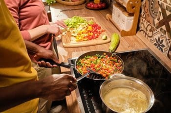Cooking fresh vegetables