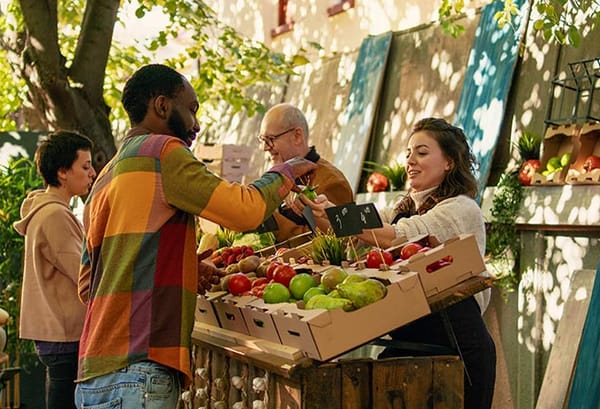 People at farmers market